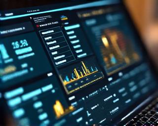 Schermo con analisi di dati